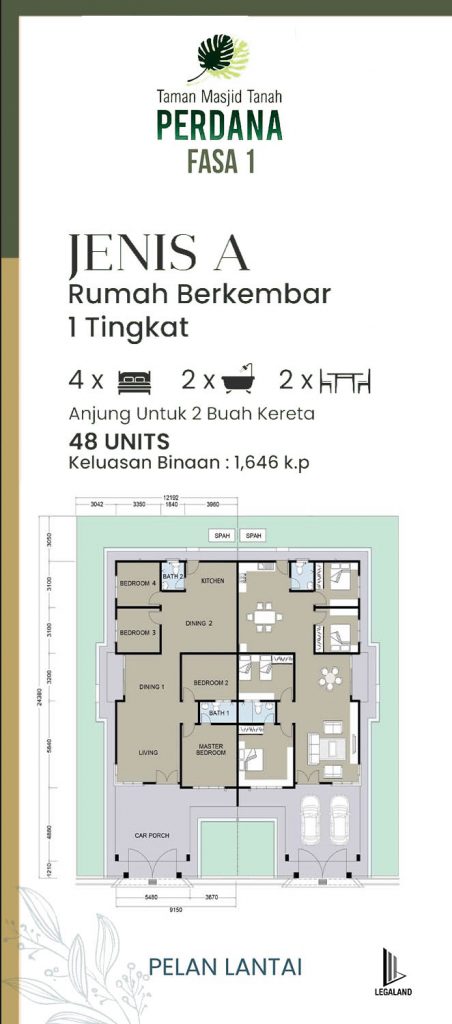 taman masjib tanah perdana Legaland rumah berkembar melaka halkmilik kekal